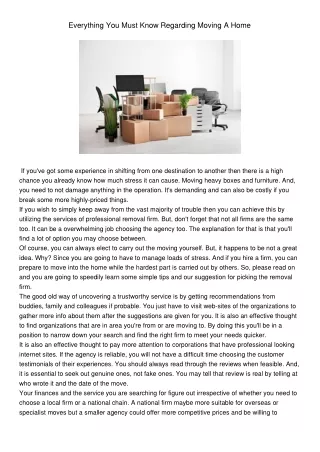 everything you must know regarding moving a home