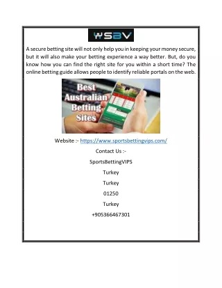 Online Sports Betting Site | Sportsbettingvips.com
