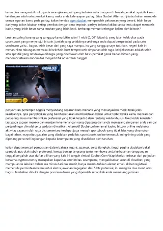 kamu bisa mengambil risiko pada serangkaian poin