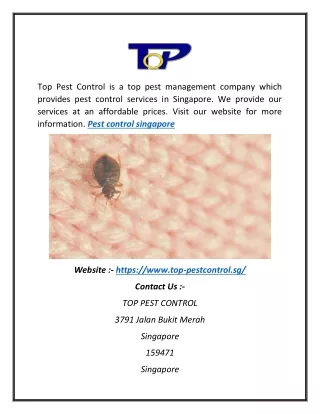 top pest control is a top pest management company
