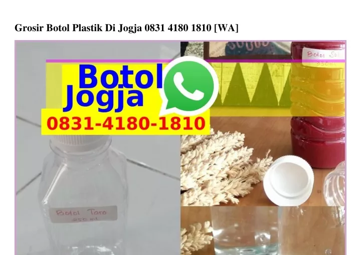 grosir botol plastik di jogja 0831 4180 1810 wa