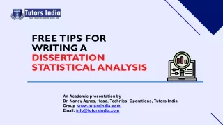 free tips for writing a dissertation statistical