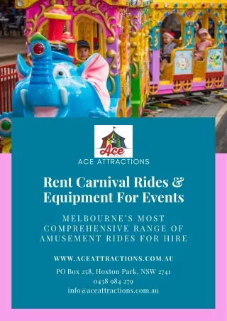 Rent carnival rides equipment for events
