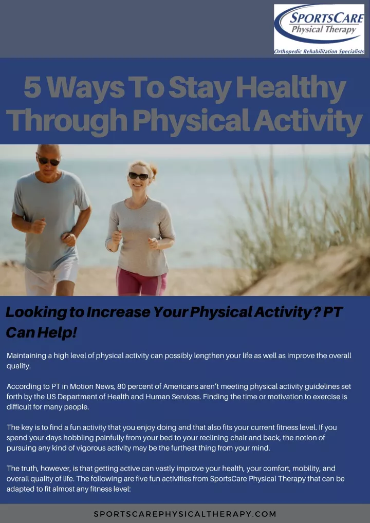 5 ways to stay healthy through physical activity