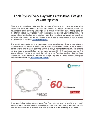 look stylish every day with latest jewel designs