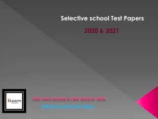 How to pass selective school test and Free Online Scholarship Practice Tests