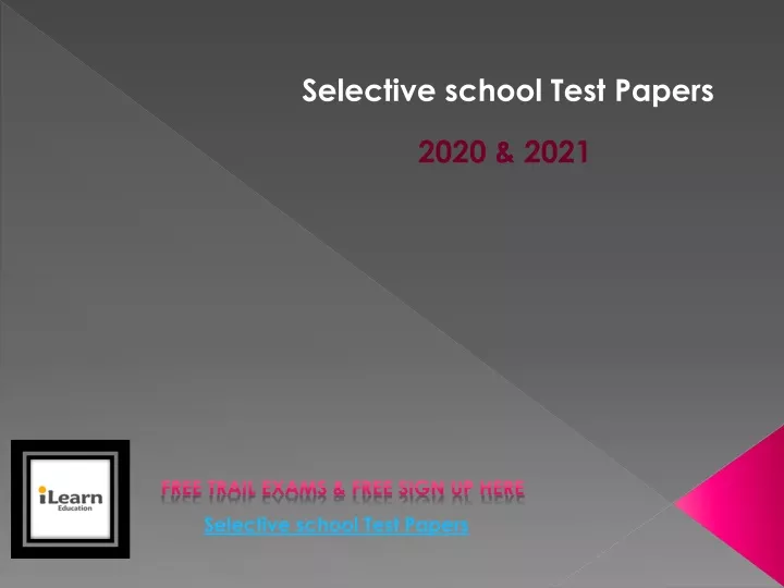 selective school test papers