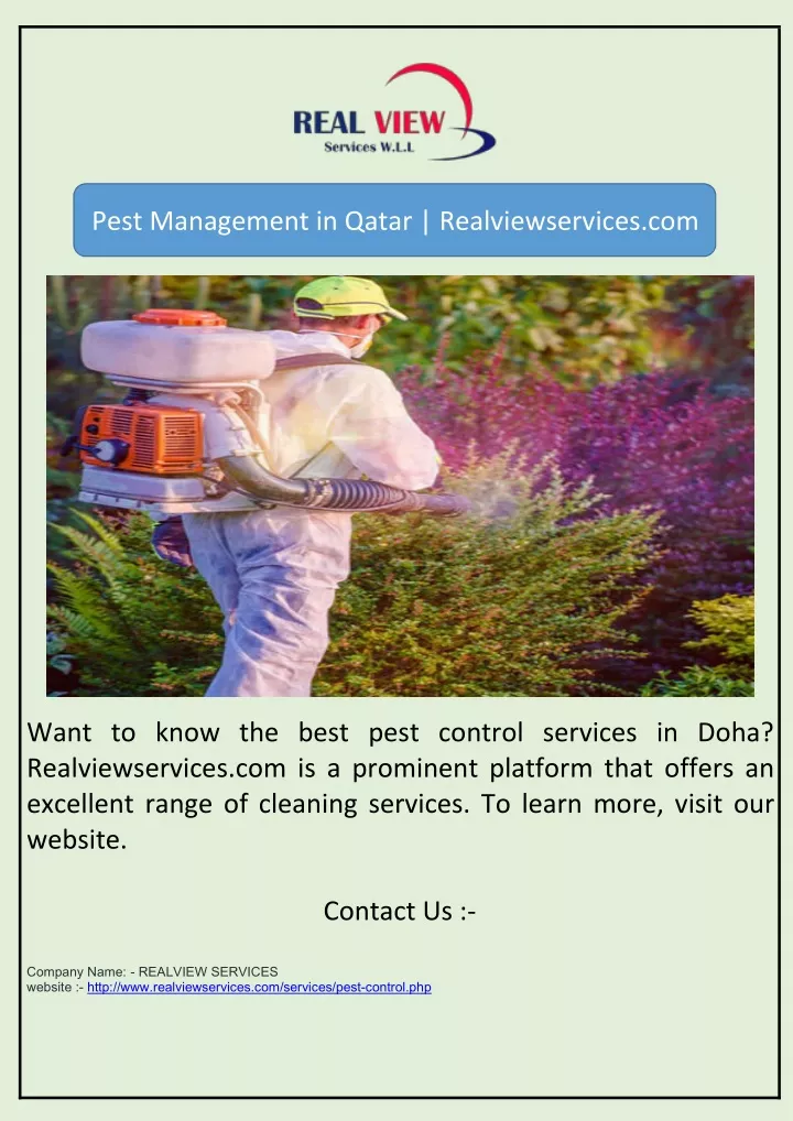 pest management in qatar realviewservices com