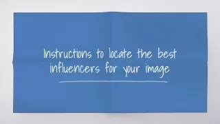instructions to locate the best influencers
