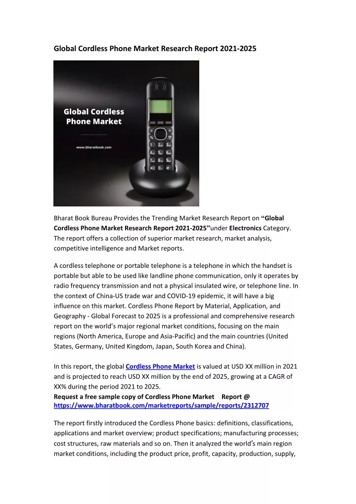 global cordless phone market research report 2021