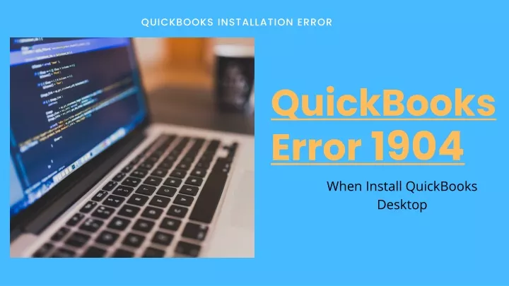 quickbooks installation error