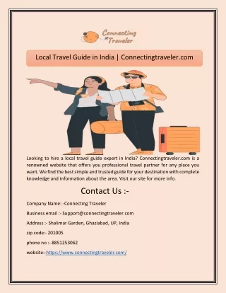 Local Travel Guide in India | Connectingtraveler.com