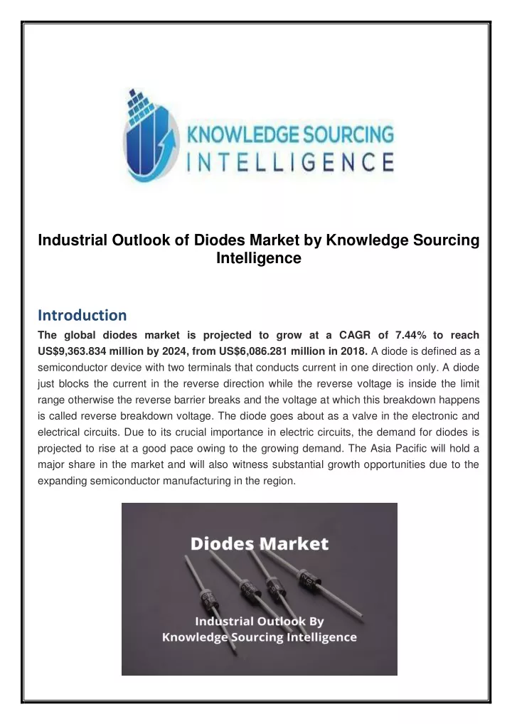 industrial outlook of diodes market by knowledge