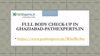 full body check up in ghaziabad pathexperts in