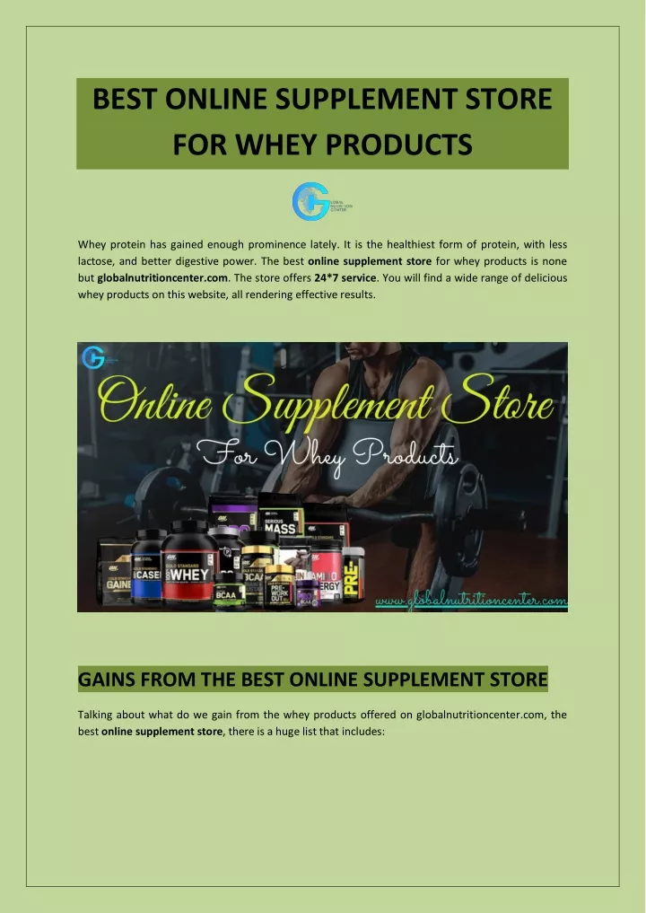 best online supplement store for whey products