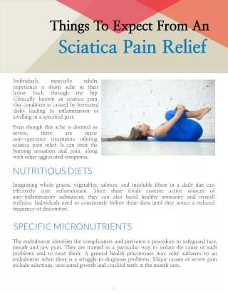 Healthy Tips For Sciatica Pain Relief