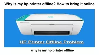 why is my hp printer offline how to bring