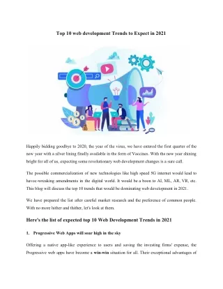 top 10 web development trends to expect in 2021