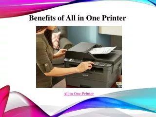 Benefits of All In One Printer & Multifunction Printer Services