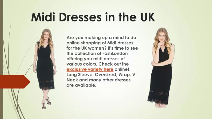 midi dresses in the uk