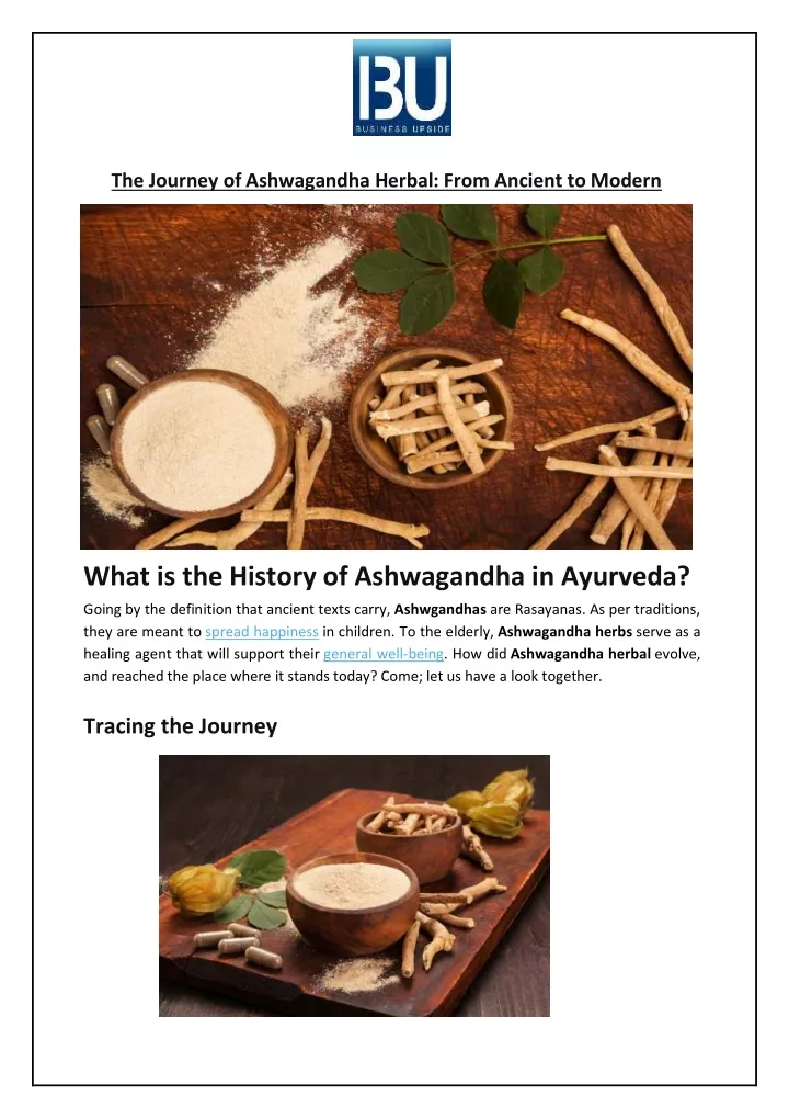 the journey of ashwagandha herbal from ancient