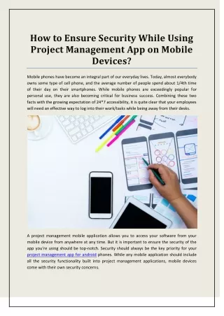 how to ensure security while using project