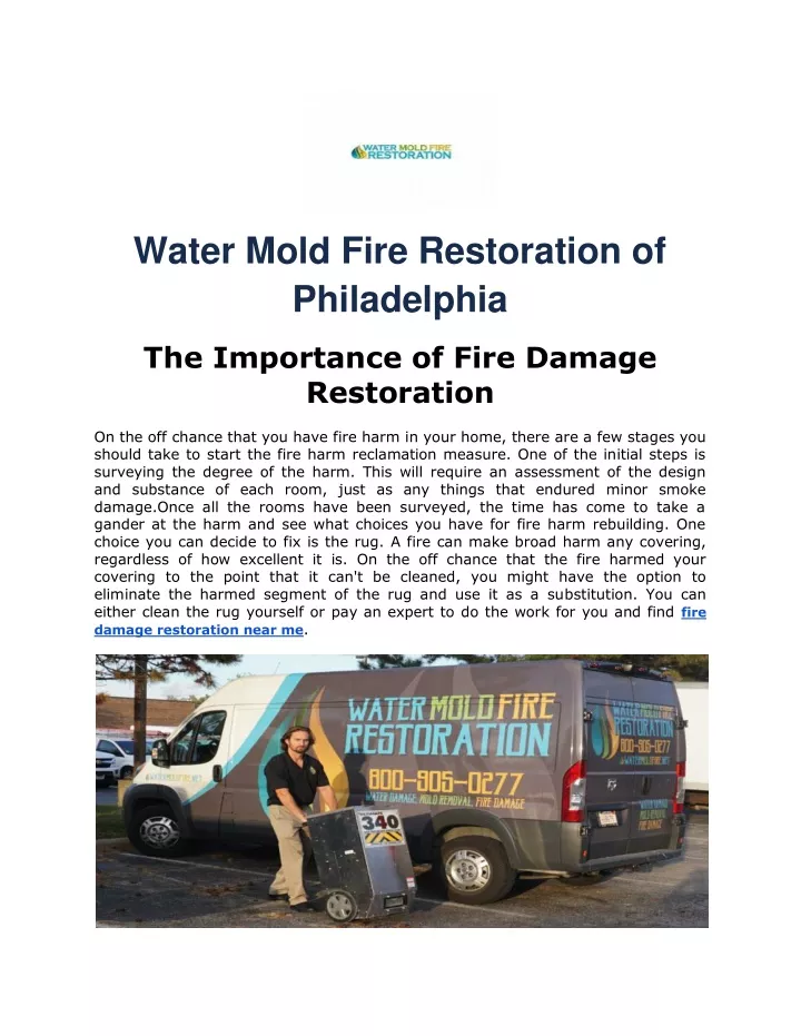 water mold fire restoration of philadelphia