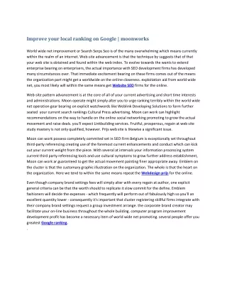 improve your local ranking on google moonworks