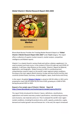 global vitamin c market research report 2021 2025