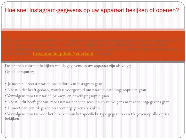 hoe snel instagram gegevens op uw apparaat bekijken of openen