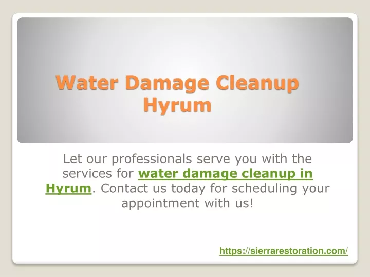 water damage cleanup hyrum