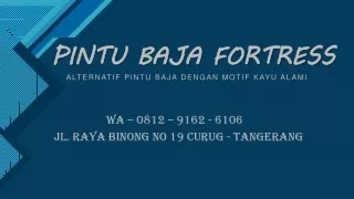 WA 0812-9162-6106 Spesifikasi Pintu Baja Bantul,