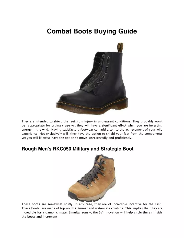 combat boots buying guide