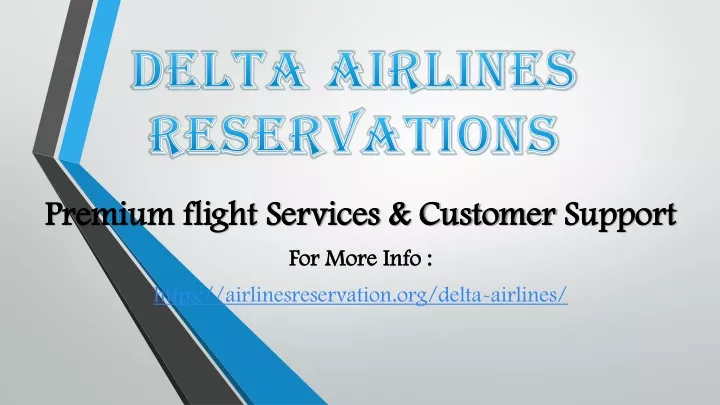 delta airlines reservations