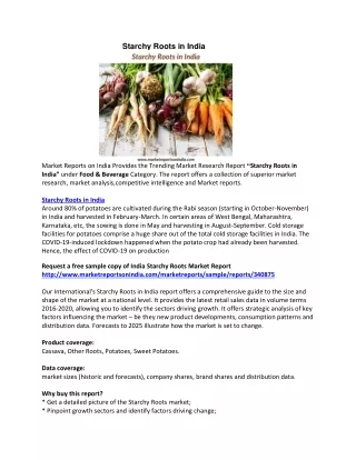 starchy roots in india