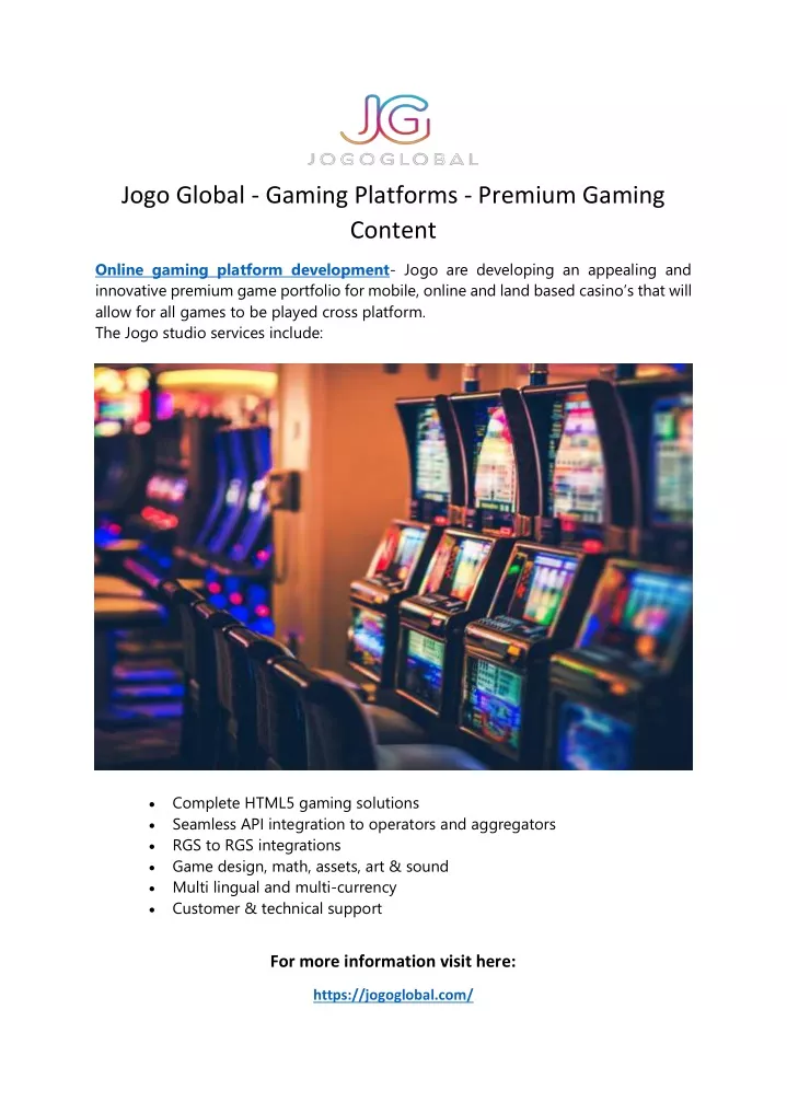 jogo global gaming platforms premium gaming