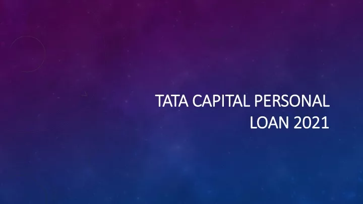 tata capital personal loan 2021