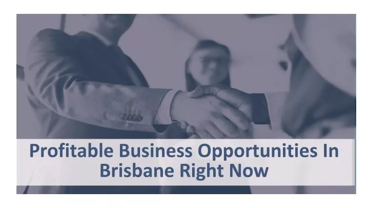 profitable business opportunities in brisbane