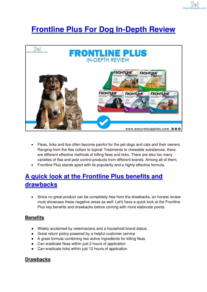 frontline plus for dog in depth review