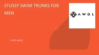 stussy swim trunks for men