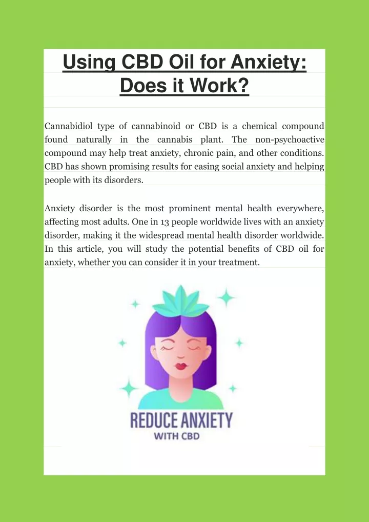 using cbd oil for anxiety does it work