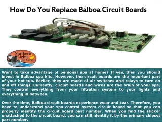 how do you replace balboa circuit boards