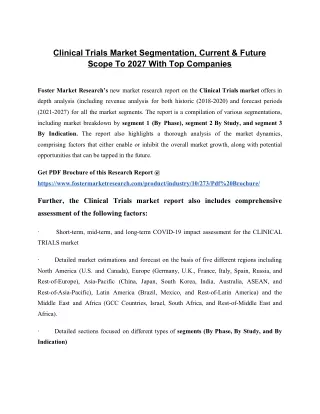 clinical trials market segmentation current
