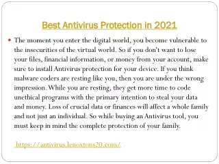 best antivirus protection in 2021