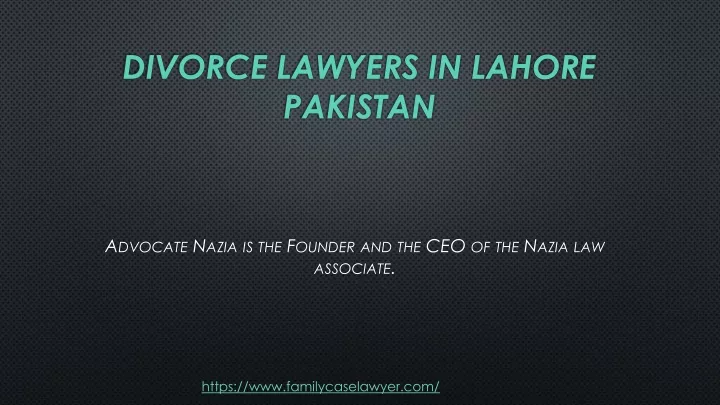 divorce lawyers in lahore pakistan