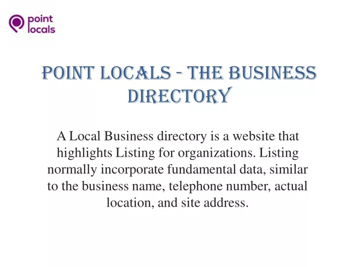 point locals the business directory