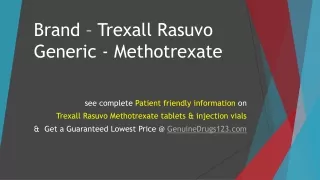 brand trexall rasuvo generic methotrexate