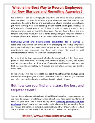 what is the best way to recruit employees