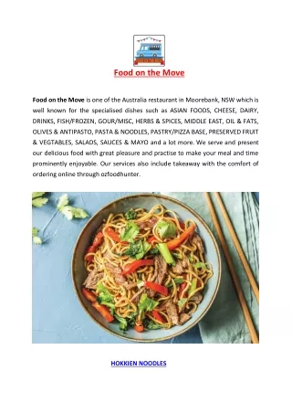 food on the move