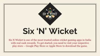 How to install Six N Wicket